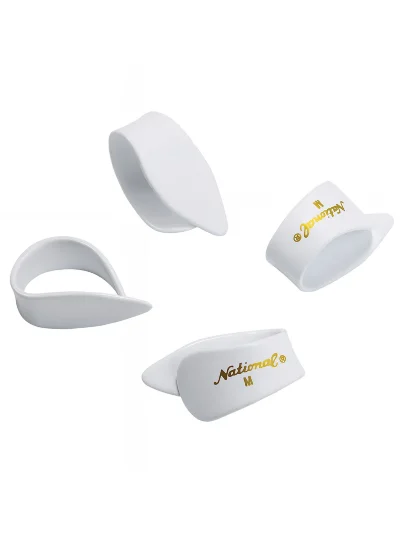 Медіатор-кіготь D'Addario National Finger Picks - White Celluloid Medium 4 pack