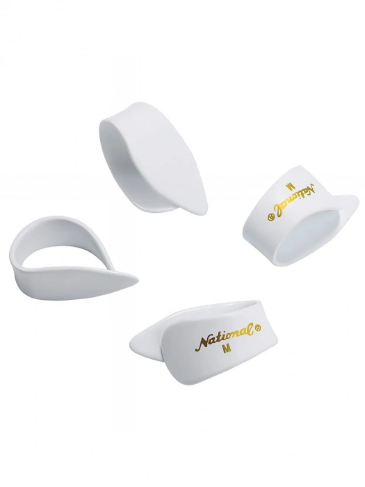 Медіатор-кіготь Медіатор-кіготь D'Addario National Finger Picks - White Celluloid Medium 4 pack
