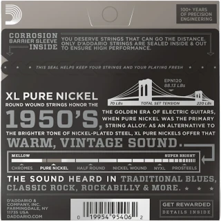 D'Addario EPN120 XL Pure Nickel Super Light 09-41