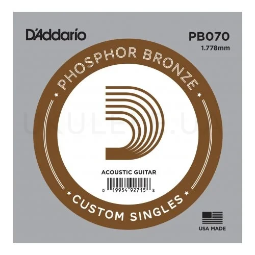 Струны D'Addario PB070 Phosphor Bronze Wound 070