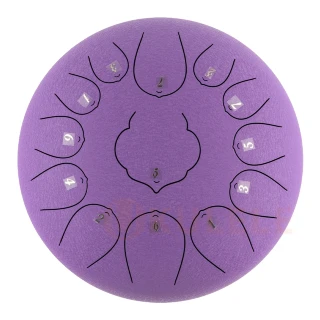 Hluru Huashu THD13-12 Lavander Tongue Drum (13notes 12" C major) Carbon Steel