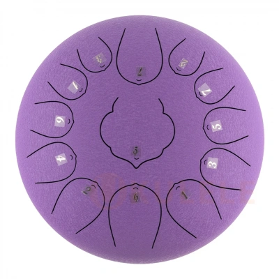 Hluru Huashu THD13-12 Lavander Tongue Drum (13notes 12" C major) Carbon Steel