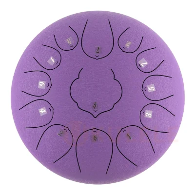 Глюкофон Hluru Huashu THD13-12 Lavander Tongue Drum (13notes 12" C major) Carbon Steel