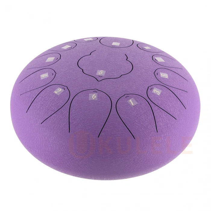 Hluru Huashu THD13-12 Lavander Tongue Drum (13notes 12" C major) Carbon Steel