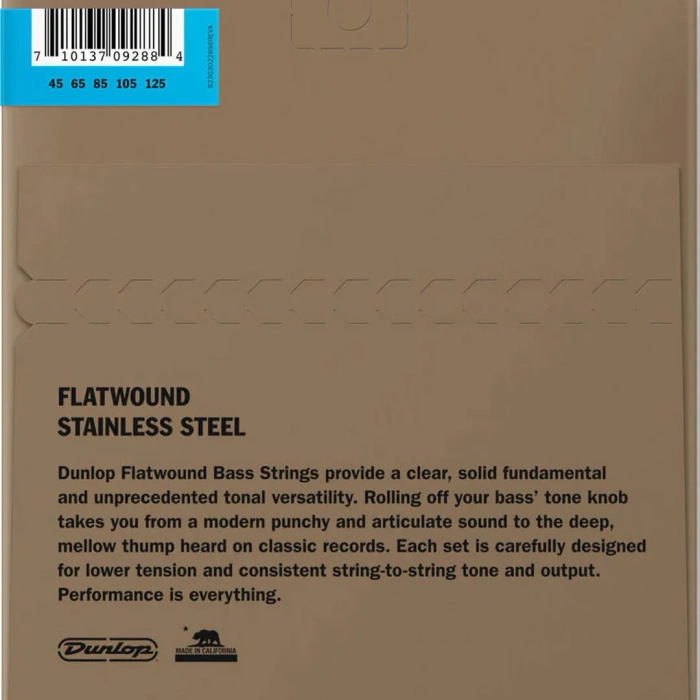 Dunlop DBFS45125 Stainless Steel Flatwound Bass 45-125