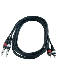 RockCable RCL20932 D4 Patch Cable - 2 x RCA to 2 x TS Jack (1.5m)