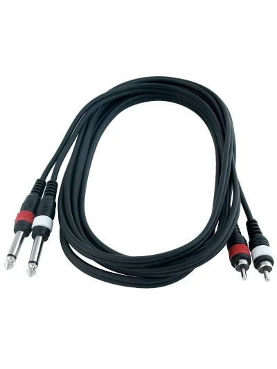 Інсертний кабель RockCable RCL20932 D4 Patch Cable - 2 x RCA to 2 x TS Jack (1.5m)