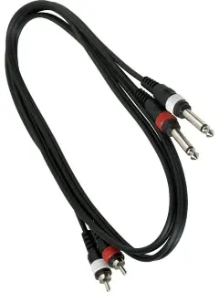 RockCable RCL20932 D4 Patch Cable - 2 x RCA to 2 x TS Jack (1.5m)