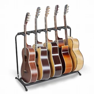 RockStand RS20871 B - Guitar Rack Stand for 5 Classical or Acoustic Guitars / Basses