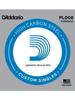 D'Addario PL008 Plain Steel 008