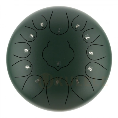 Hluru Huashu THD13-12 Green Tongue Drum (13notes 12&quot; C major) Carbon Steel