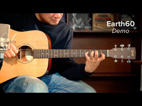 Акустична гітара Акустична гітара Cort Earth 60 (Black Gloss)