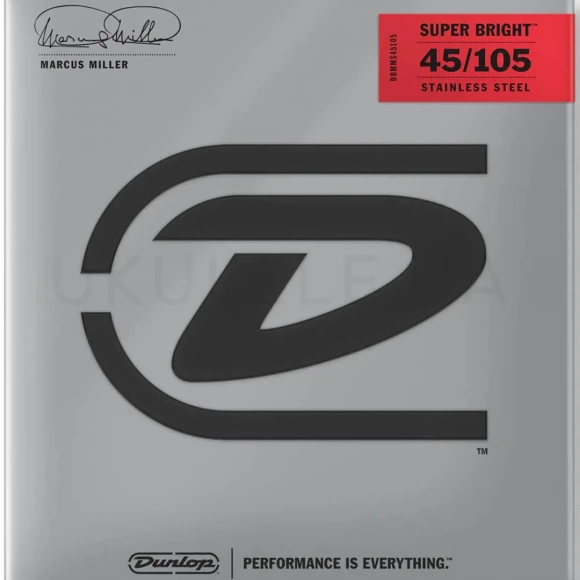 Струни Dunlop DBMMS45105 Marcus Miller Super Bright Bass Strings 45-105