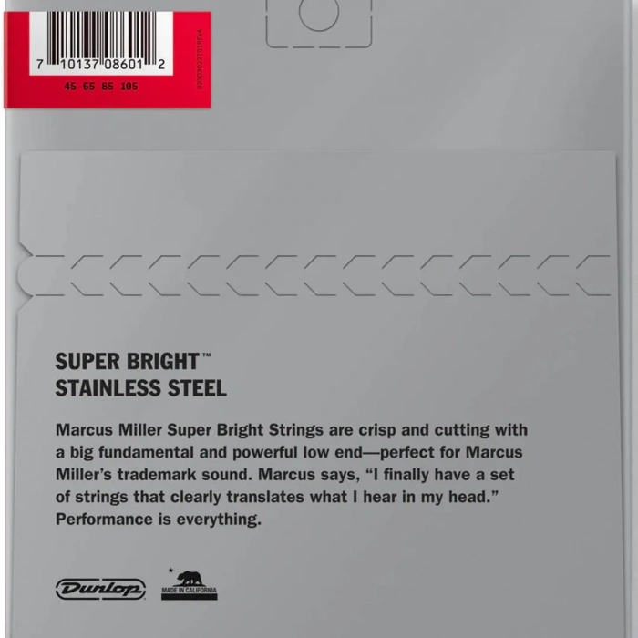 Dunlop DBMMS45105 Marcus Miller Super Bright Bass Strings 45-105