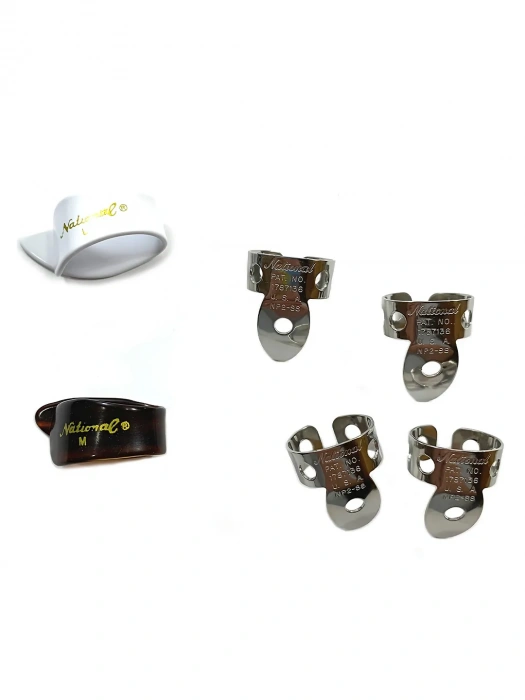 Медіатор-кіготь Медіатор-кіготь D'Addario National Pick Variety Pack - Finger and Thumb Picks 6 Pack Stainless Steel