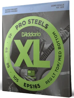 D'Addario EPS165 XL Prosteels Reg Light Top / Med Bottom (45-105)