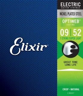Elixir 19007 Optiweb Anti Rust Nickel Plated Steel 7-string 9/52
