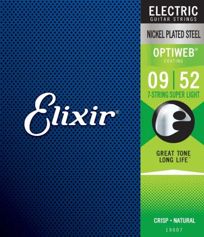 Струни Elixir 19007 Optiweb Anti Rust Nickel Plated Steel 7-string 9/52