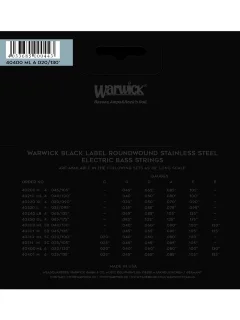 Warwick 40400 Black Label Medium Light 6-String (20-130)