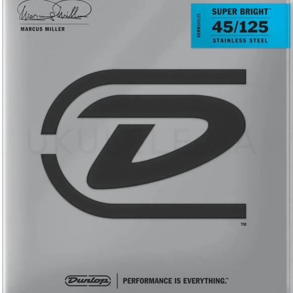 Струни Dunlop DBMMS45125 Marcus Miller Super Bright Bass Strings 5-String 45-125