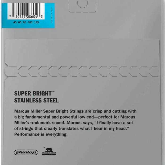 Dunlop DBMMS45125 Marcus Miller Super Bright Bass Strings 5-String 45-125