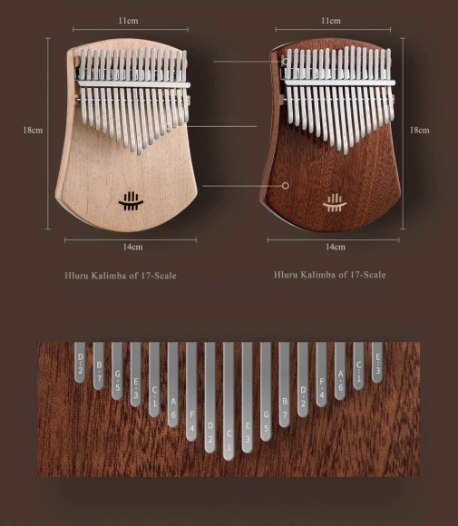 Калимба Hluru KA17 Sapele (17 нот, сапеле)