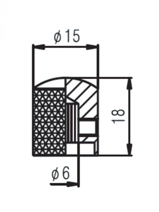 Paxphil NS152 Mini Dome Metal Knob (Black)