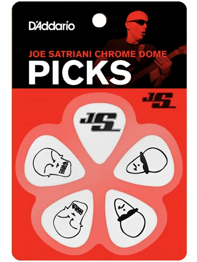 Набір медіаторів D'Addario 1CWH4-10JS Joe Satriani Signature White (Medium Gauge)