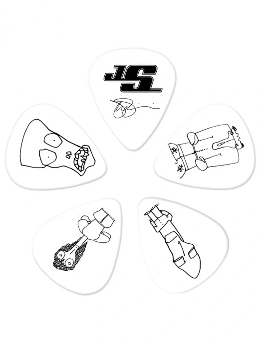 D'Addario 1CWH4-10JS Joe Satriani Signature White (Medium Gauge)