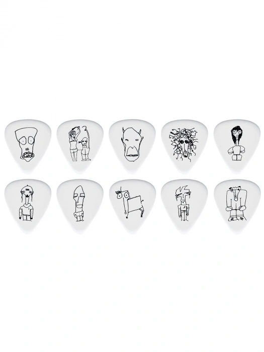 D'Addario 1CWH4-10JS Joe Satriani Signature White (Medium Gauge)