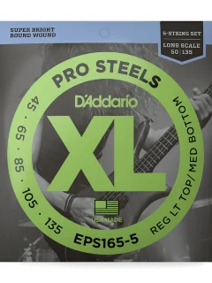 D'Addario EPS165-5 Prosteels Bass Reg Light Top / Med Bottom 5-String (45-135)