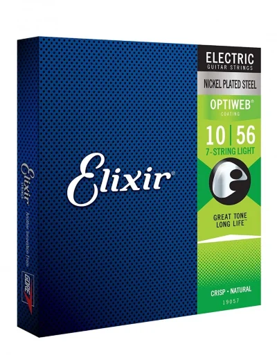 Струни Elixir 19057 Optiweb Nickel Plated Steel 7-String Light 10/56 (EL OW L 7)