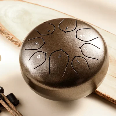 Глюкофон Hluru Huashu THD8-6 Bronze 6" (15см) 8 нот Tongue Drum Carbon Steel