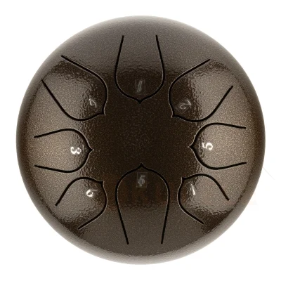 Глюкофон Hluru Huashu THD8-6 Bronze 6" (15см) 8 нот Tongue Drum Carbon Steel