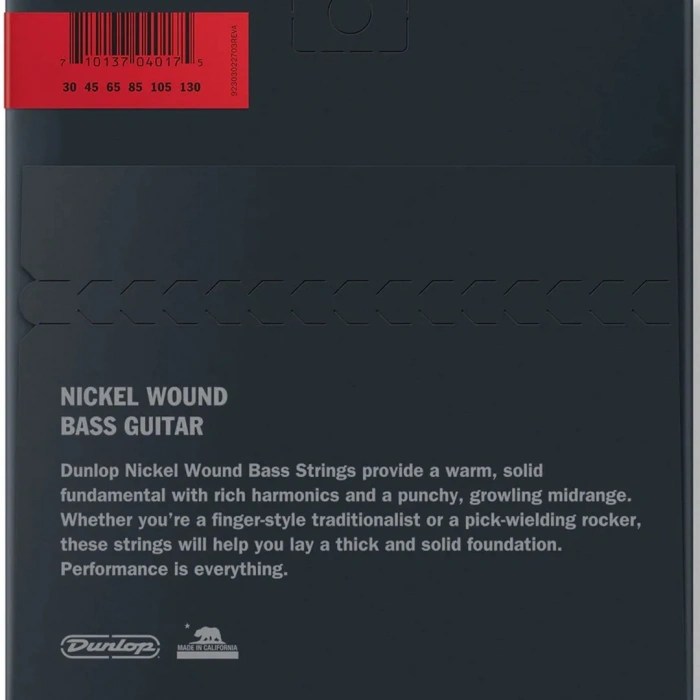Dunlop DBN30130 Nickel Wound Bass Strings 30-130 | 6-String