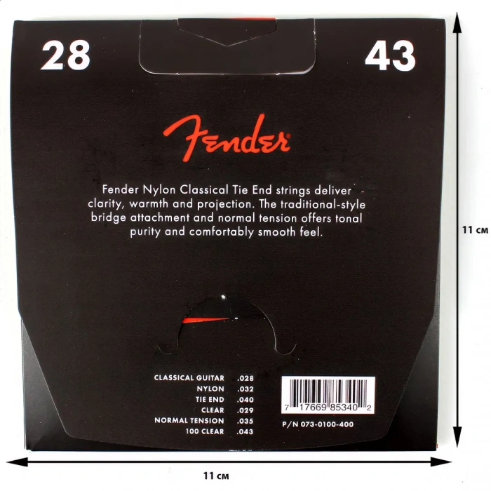 Fender 100 Nylon Acoustic Strings Tie End 28-43