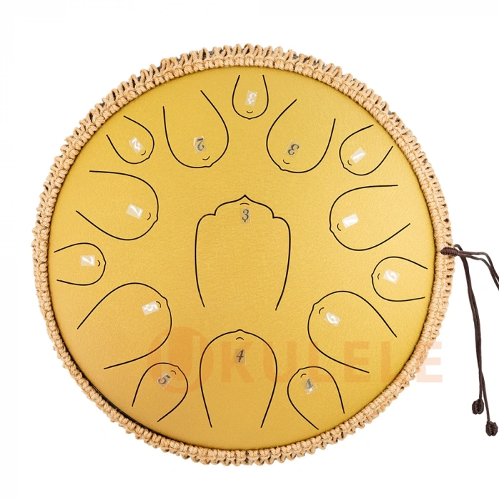 Глюкофон Глюкофон Hluru Huashu THL15-13 Golden 13" (33см) 15 нот Tongue Drum Carbon Steel