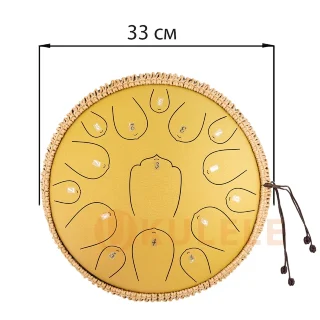 Hluru Huashu THL15-13 Golden 13" (33см) 15 нот Tongue Drum Carbon Steel