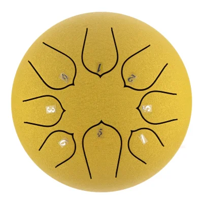 Глюкофон Hluru Huashu THD8-6 Golden 6" (15см) 8 нот Tongue Drum Carbon Steel