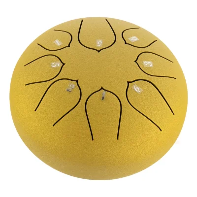 Глюкофон Hluru Huashu THD8-6 Golden 6" (15см) 8 нот Tongue Drum Carbon Steel