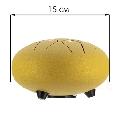 Глюкофон Hluru Huashu THD8-6 Golden 6" (15см) 8 нот Tongue Drum Carbon Steel