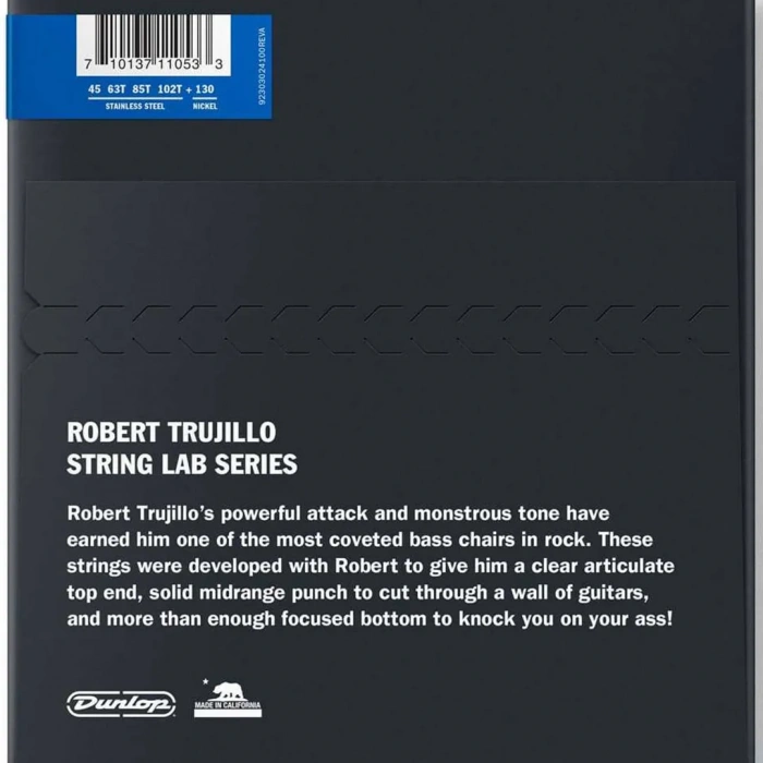 Dunlop RTT45130T Robert Trujillo Stainless Steel Tapered Bass 45-130
