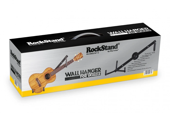 Тримач для гітари Тримач для гітари Rockstand RS20932 Ukulele Wall Hanger, horizontal