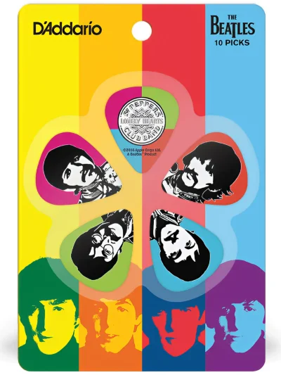 Набір медіаторів D'Addario 1CWH2-10B6 The Beatles Sgt. Pepper's Lonely Hearts Club Band 50th Anniversary Guitar Picks Light Gauge (.50mm) 10-Pack