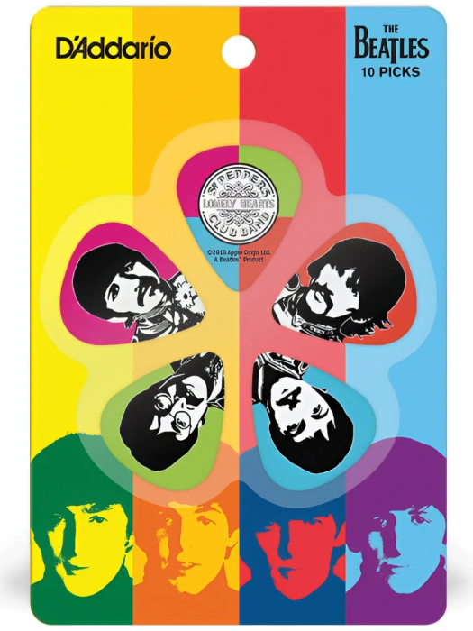 Набір медіаторів Набір медіаторів D'Addario 1CWH2-10B6 The Beatles Sgt. Pepper's Lonely Hearts Club Band 50th Anniversary Guitar Picks Light Gauge (.50mm) 10-Pack