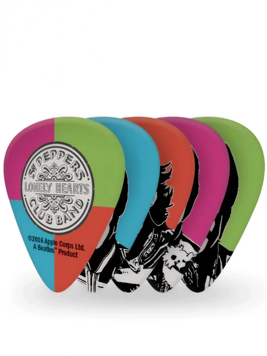 D'Addario 1CWH2-10B6 The Beatles Sgt. Pepper's Lonely Hearts Club Band 50th Anniversary Guitar Picks Light Gauge (.50mm) 10-Pack