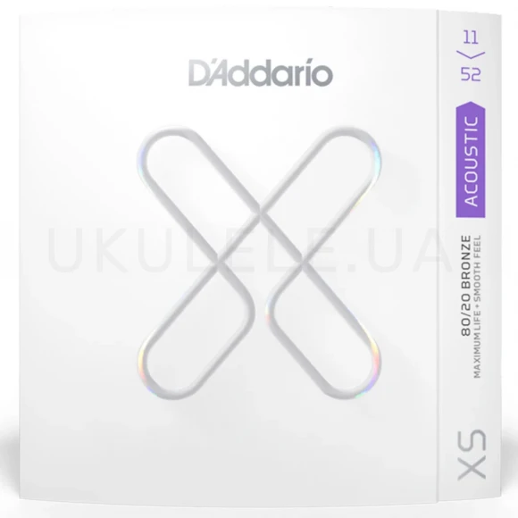 Струны D'Addario XSABR1152 XS 80/20 Bronze Custom Light 11-52