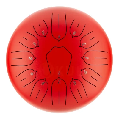 Глюкофон Hluru Huashu TSL13-12 Red Tongue Drum (13notes 12") Carbon Steel