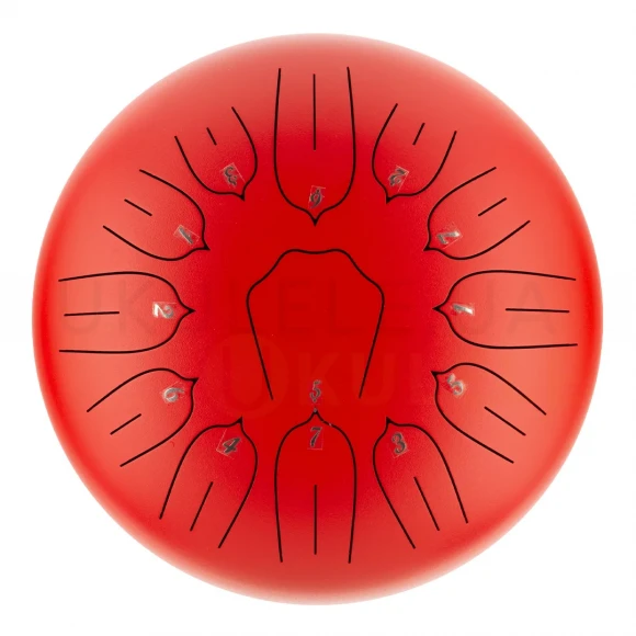 Глюкофон Hluru Huashu TSL13-12 Red Tongue Drum (13notes 12") Carbon Steel