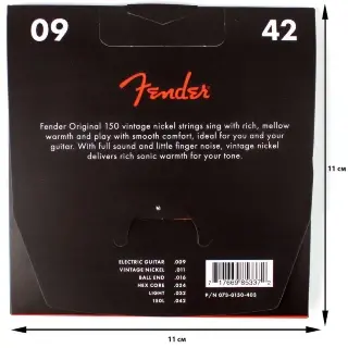 Fender 150L Pure Nickel Guitar String 9-42
